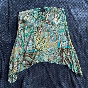 Colorful off the shoulder top